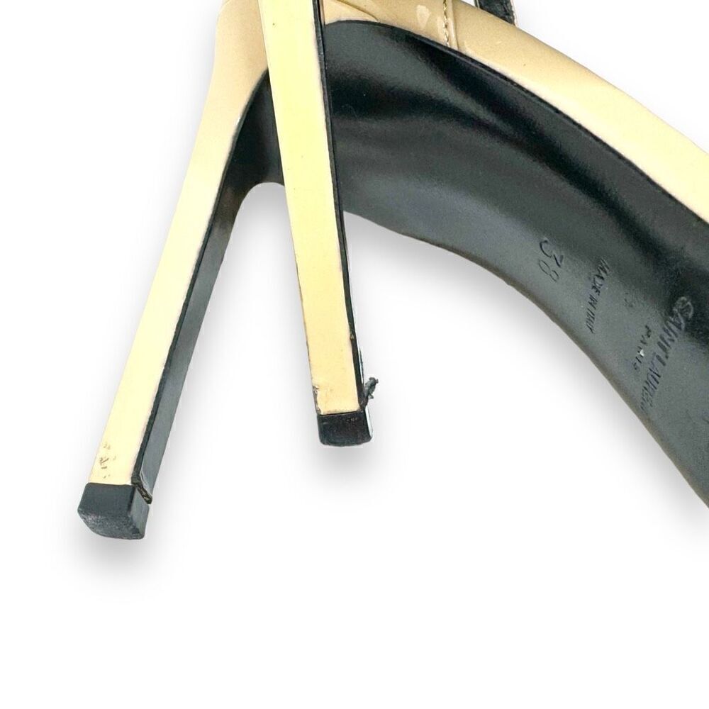 Saint Laurent Jane 105 High Heel Sandals in Nude Beige Women’s Size 38 (7.5 US) - Picture 9 of 12